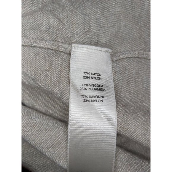 Chicos Size 1 Shirt Top Tan Lightweight Solid Classic Sweater-type - Picture 4 of 5